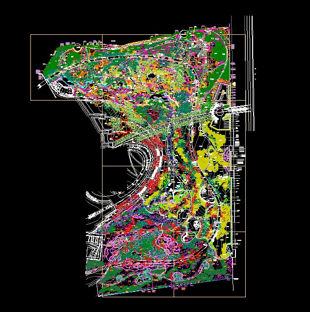 某植物园的详细景观规划设计cad方案[原创]