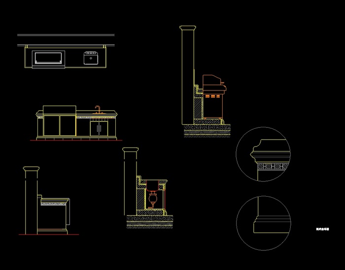 户外烧烤台cad方案详图,方案绘制详细完整,可直接下载用于相关庭院