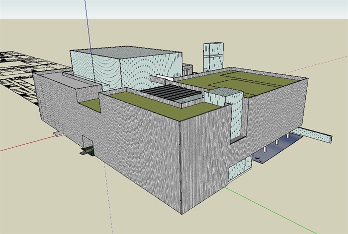 现代经典文化博物馆建筑su模型[原创]