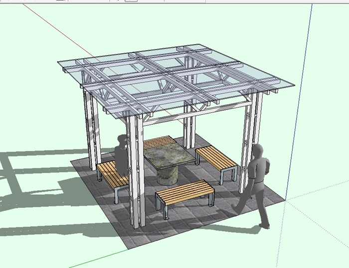 精品玻璃亭子su模型[原创]