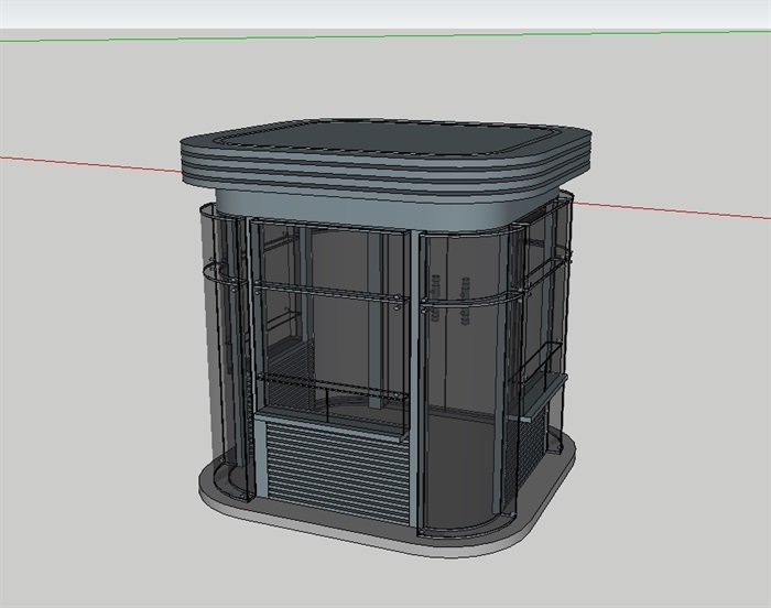 现代保安厅素材设计su模型[原创]