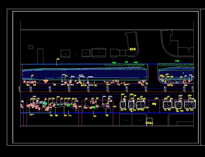 某城市道路b标段绿化设计cad竣工图[原创]