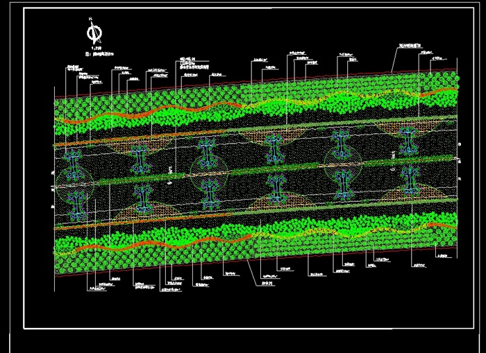 某典型详细的道路绿化cad施工图[原创]