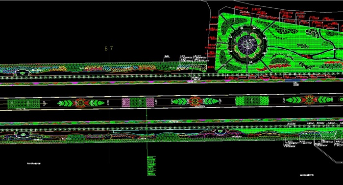 某详细的道路绿化设计cad施工图[原创]