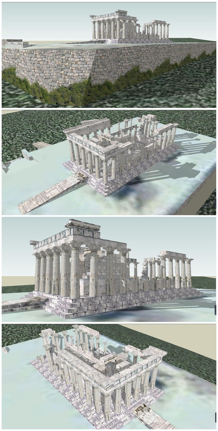 著名雅典娜神殿建筑设计su模型素材[原创]