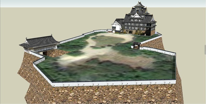 日本城堡旅游建筑su模型[原创]