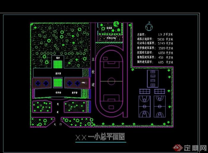 某小学详细设计cad总图[原创]