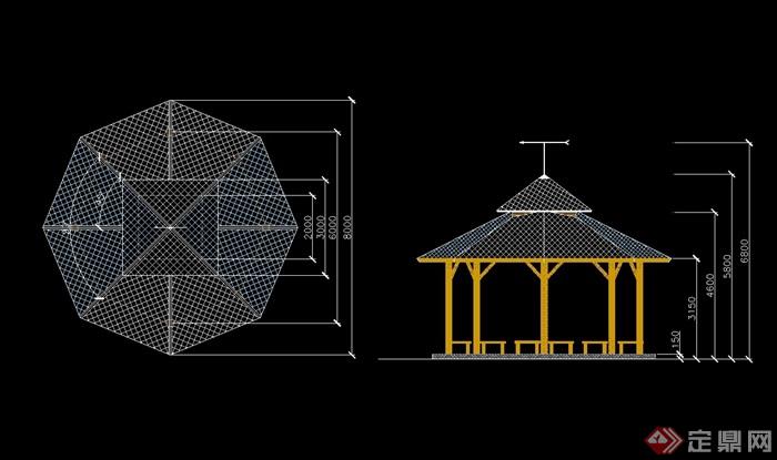 现代风格亭子设计cad方案[原创]