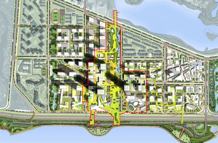 深圳湾超级总部城市规划设计方案su模型(附cad总平面图 pdf文本方案)