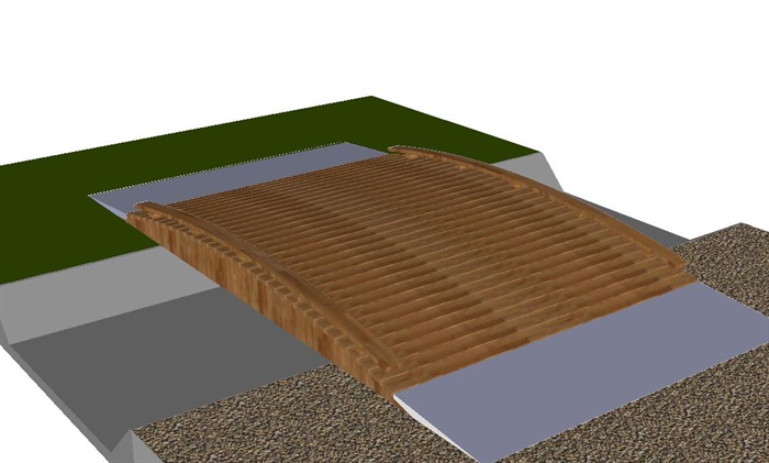 座园林景观桥方案素材模型原创