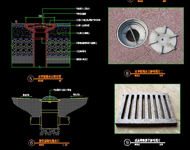 景观给排水施工大样雨水口详图原创