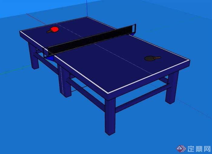详细乒乓球桌素材设计su模型原创