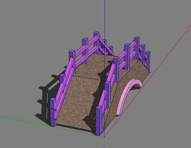小拱桥儿童拱桥su模型小桥模型[原创]