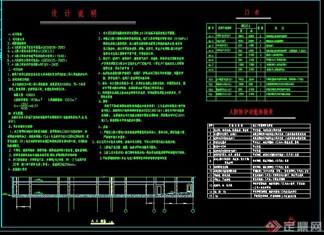 地下室人防建筑施工图