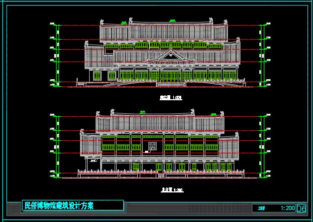 三层民俗博物馆建筑设计方案-1824.8平米[原创]