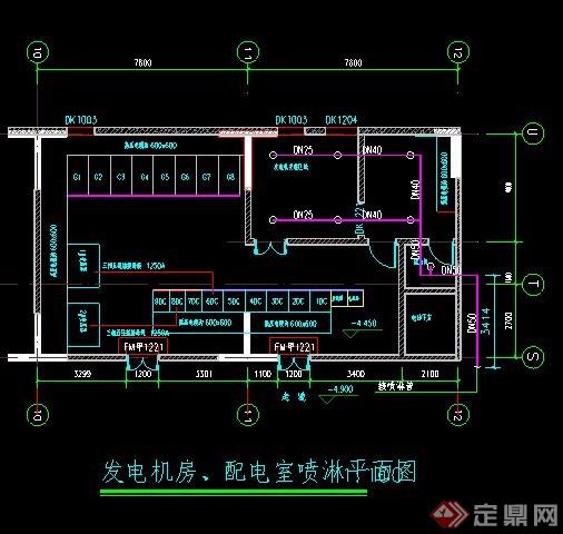 发电机房与配电室平面图纸