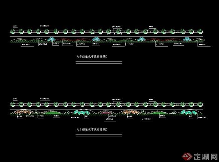 某道路绿化带设计图纸