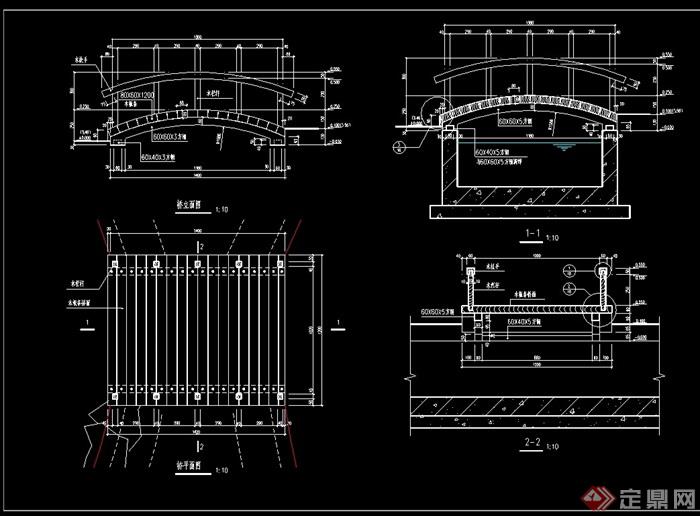 [bridge 1] 现代详细的桥设计cad施工图,图纸包含了详细的材料及尺寸