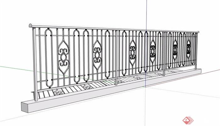 铁艺栏杆su模型