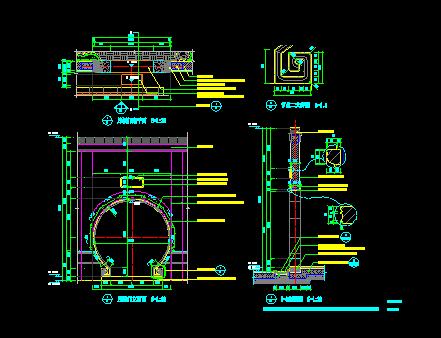 八角门月洞门剖面图原创