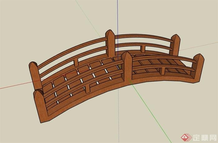 详细完整的木桥设计su模型