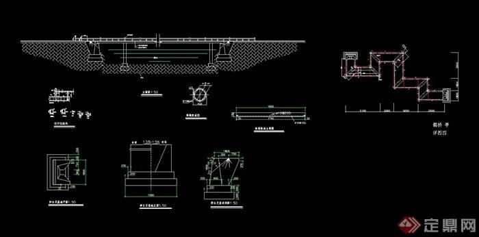 过河园桥设计cad施工图