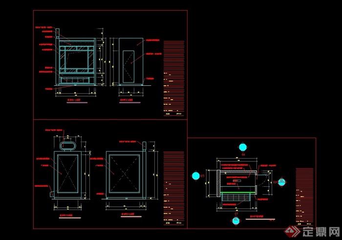 报刊亭详细完整设计cad施工图