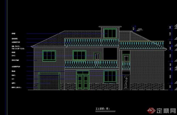 中式农村住宅旧房改造建筑cad施工图