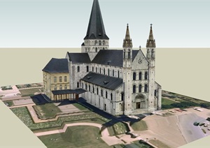 某宗教教堂建筑楼设计SU(草图大师)模型
