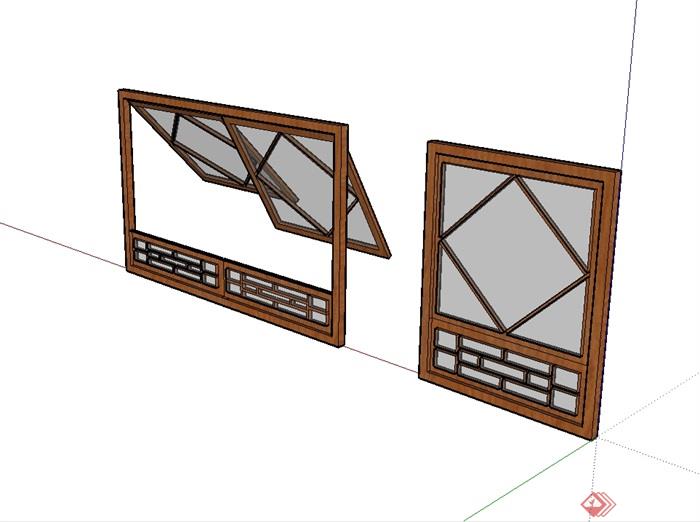 某建筑窗户设计su模型(3)