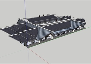 车站建筑详细设计SU(草图大师)模型