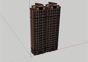 某小高层居住小区建筑楼设计SU(草图大师)模型