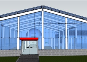 西南温室屋面建筑设计SU(草图大师)模型