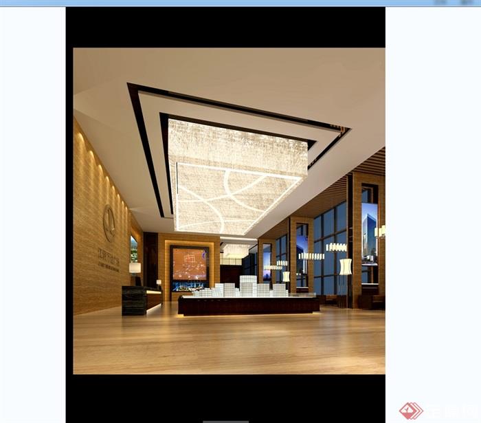 某完整一套的江阴售楼处室内设计cad施工图含ppt、psd、psd及效果图(2)