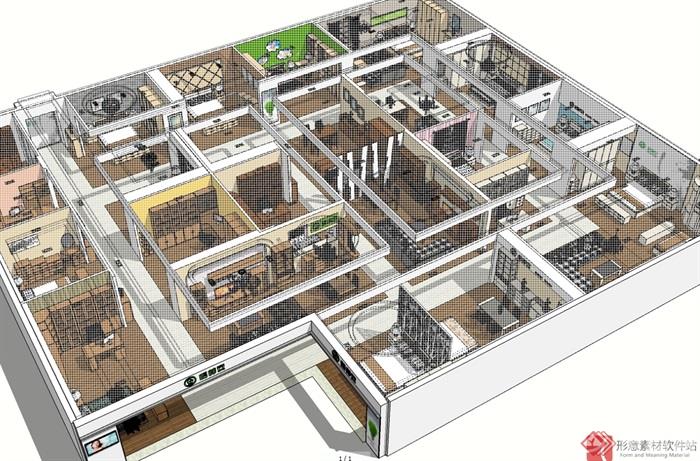 家具专卖店方案设计含CAD施工图+效果图+模型(5)