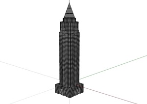 某高层办公大厦设计SU(草图大师)模型