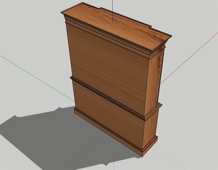 现代风格木质完整柜子设计su模型(3)
