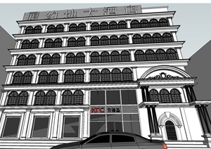 履约地酒店建筑设计SU(草图大师)模型