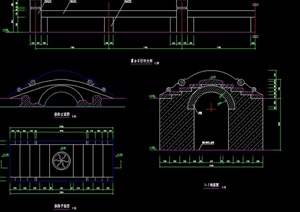古桥诺干经典样式cad施工图