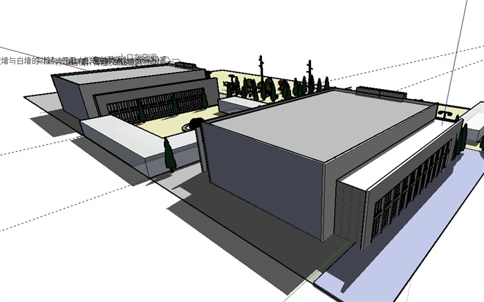 飞机库厂房建筑设计su模型(3)