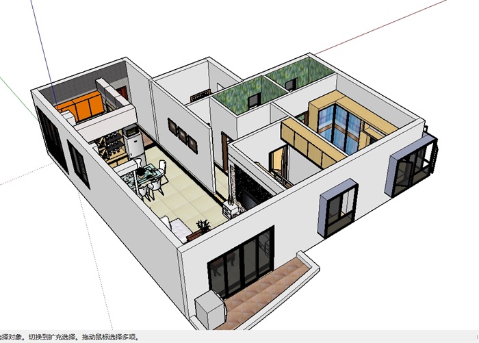 家装简单欧式设计su模型(2)