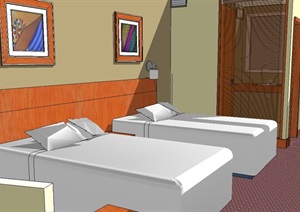 某酒店室内空间设计SU(草图大师)模型
