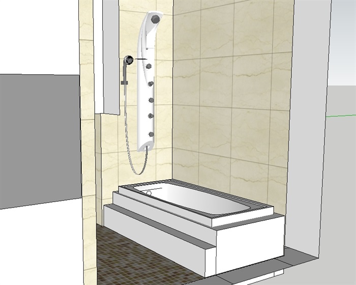 住宅室内浴室设计su模型(2)