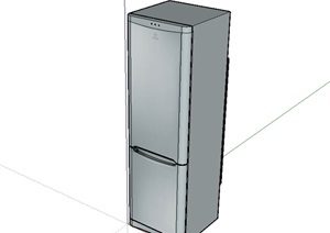 单开门冰箱设计SU(草图大师)模型