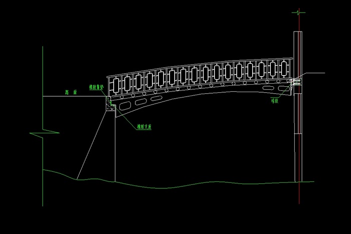 钢结构连桥设计cad施工图(2)