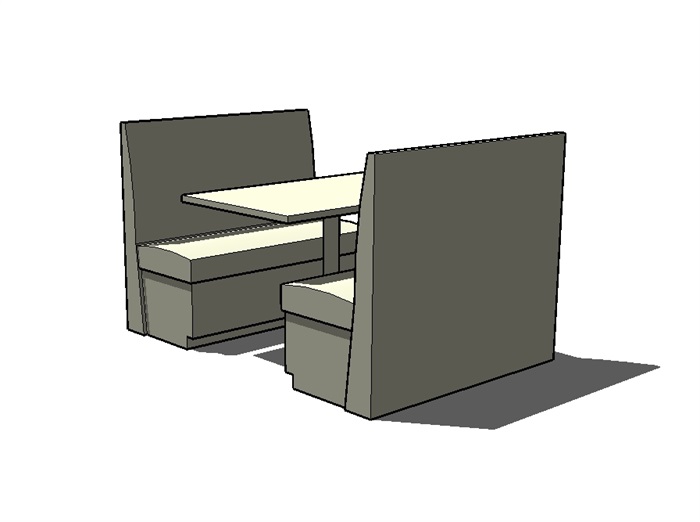 室内餐桌椅su模型(1)