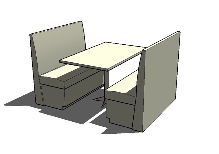 室内餐桌椅su模型(3)