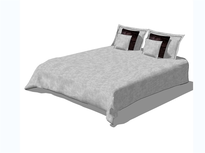 多种不同的卧室床设计su模型(1)