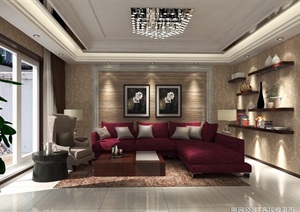 住宅室内完整空间装饰设计(含CAD+效果图+模型)