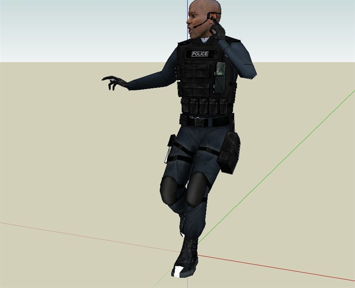 3D军事人物素材设计su模型(1)